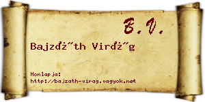 Bajzáth Virág névjegykártya